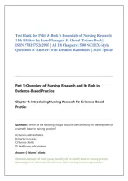 Polit & Beck's Essentials of Nursing Research 11th Edition Test Bank &vert; Flanagan & Beck &vert; Chapters 1&ndash;18 Complete Evidence-Based Practice Guide