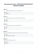 Neuroanatomy Exam 1 Expected Questions With&NewLine;Verified Answers