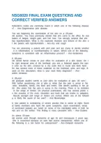 Nsg6020 Final Exam Questions And Correct Verified Answers