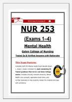 NUR 253 Exams 1 &ndash; 4 &vert; Mental Health &lpar;2026 &sol; 2027&rpar; PDF &vert; Galen College of Nursing