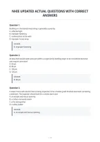 Nhie Updated Actual Questions With Correct&NewLine;Answers