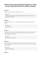 Nims Is-700&period;B &lpar;Lesson Work&rpar;Wh Frequently Tested&NewLine;Actual Exam Questions With Correct Answer