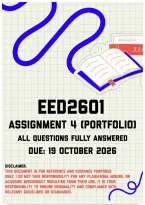 EED2601 Assignment 4 &lpar;Portfolio&rpar; MEMO &vert; Due 19 October 2026
