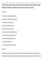 Nur 185 Medical Surgical Nursing Ii Exam&ndash; Questions And Answers &vert; Verified And Well Detailed&NewLine;Answers &vert; Plus Rationales &vert; Download And Pass &vert; Latest Exam Update 2026&sol;2027