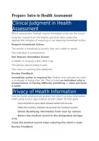 NR302 Week 1 Introduction to Health Assessment Clinical Study Guide 2026