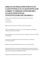 OSHA 511 General Industry &vert; Complete Questions and Correct Answers &vert; Graded A&plus; &vert; Verified Answers &vert; Latest Version &vert; Brand New Version&excl;