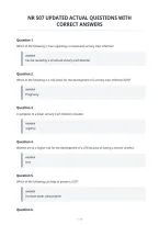 Nr 507 Updated Actual Questions With&NewLine;Correct Answers