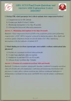 Aha Acls Final Exam Questions And Answers With Explanation &lpar;Latest 2026&sol;2027&rpar; Q&A&vert; Instant Download Pdf