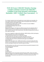 NUR 185 Exam 2 2026&sol;2027 Hondros Nursing &ndash; Complete Solutions Actual Exam 2026&sol;2027 &ndash; Complete Exam-Style Questions with Detailed Rationales &vert; 100&percnt; Verified &vert; Pass Guaranteed &ndash; A&plus; Graded