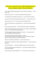 CITP Exam 1 with all Correct & 100&percnt; Verified Answers &vert;Actual Complete Update &vert;Already Graded A&plus;