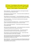 CITP Exam 2 &lpar;Investigative Information Sources and Financial Analysis&rpar; with all Correct & 100&percnt; Verified Answers &vert;Latest Update &vert;Guaranteed to Pass
