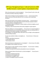 CITP Case Management Exam 1 with all Correct & 100&percnt; Verified Answers &vert;Latest Update &vert;Guaranteed to Pass