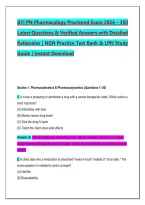 ATI PN Pharmacology Proctored Exam 2026&sol;2027 &ndash; 350 NGN-Style Practice Questions & Answers with Detailed Rationales &vert; LPN Pharmacology Study Guide