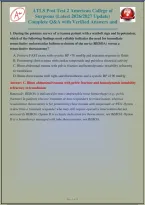 Atls Post Test 2 American College Of Surgeons Complete Questions And Correct Answers With Rationales&vert; Instant Download
