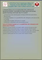 Atls Post Test 2 American College Of Surgeons Complete Questions And Correct Answers With Rationales&vert; Instant Download