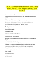 CITP MCQ Exam Question Bank with all Correct & 100&percnt; Verified Answers &vert;Actual Complete Update &vert;Already Graded A&plus;
