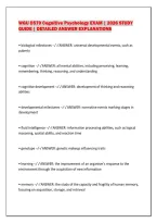 Wgu D570 Cognitive Psychology Exam &vert; 2026 Study&NewLine;Guide &vert; Detailed Answer Explanations