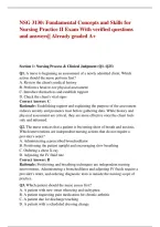 NSG 3130&colon; Fundamental Concepts and Skills for &NewLine;Nursing Practice II Exam With verified questions &NewLine;and answers&vert;&vert; Already graded A&plus;