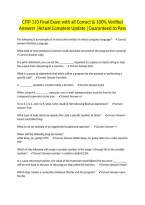 CITP 110 Final Exam with all Correct & 100&percnt; Verified Answers &vert;Actual Complete Update &vert;Guaranteed to Pass