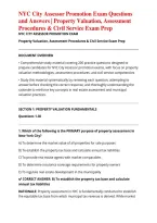 NYC City Assessor Promotion Exam Questions and Answers &vert; Property Valuation&comma; Assessment Procedures & Civil Service Exam Prep