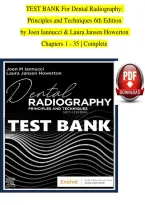 Test Bank for Dental Radiography&colon; Principles and Techniques&comma; 6th Edition by Joen Iannucci & Laura Jansen Howerton &vert; Chapters 1-35 Complete &vert; Verified Questions & Answers with Rationales &vert; Latest 2026 Update