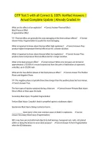 CITP Test 5 with all Correct & 100&percnt; Verified Answers &vert;Actual Complete Update &vert;Already Graded A&plus;