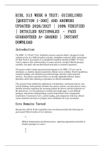 Bibl 313 Week 8 Test&colon; Guidelines&NewLine;&lbrack;Question 1-200&rsqb; And Answers&NewLine;Updated 2026&sol;2027 &vert; 100&percnt; Verified&NewLine;&vert; Detailed Rationales &ndash; Pass&NewLine;Guaranteed A&plus; Graded &vert; Instant&NewLine;Download