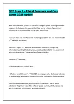 CITP Exam 1 - Ethical Behaviors and Core&NewLine;Values 2026 update 