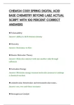 Chem134 C001 Spring Digital Acid&NewLine;Base Chemistry Beyond Labz Actual&NewLine;Script With 100 Percent Correct&NewLine;Answers
