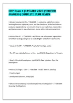 Citp Exam 1 &vert; Updated 2026 &vert; Verified&NewLine;Answers &vert; Complete Exam Review