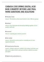 Chem134 C001 Spring Digital Acid&NewLine;Base Chemistry Beyond Labz Final&NewLine;Paper Questions And Solutions