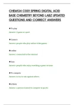 Chem134 C001 Spring Digital Acid&NewLine;Base Chemistry Beyond Labz Updated&NewLine;Questions And Correct Answers