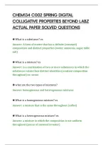 Chem134 C002 Spring Digital&NewLine;Colligative Properties Beyond Labz&NewLine;Actual Paper Solved Questions