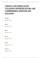 Chem134 C002 Spring Digital&NewLine;Colligative Properties Beyond Labz&NewLine;Comprehensive Questions And&NewLine;Solutions