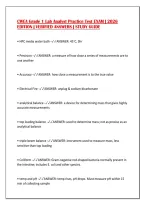 Cwea Grade 1 Lab Analyst Practice Test Exam &vert; 2026&NewLine;Edition &vert; Verified Answers &vert; Study Guide