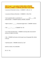 Cwea Grade 1 Lab Analyst Exam &vert; 2026 Updated&NewLine;Version &vert; Correct Answers &vert; Detailed Solutions