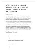 Nr 667 Concepts And Clinical&NewLine;Scenarios &vert; Full Questions And&NewLine;Answers &vert; 2026&sol;2027 Updated &vert;&NewLine;Practice Review