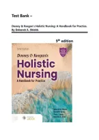 Test Bank - Dossey & Keegan's Holistic Nursing&colon; A Handbook for Practice&comma; 9th Edition &lpar;Shields 2026&rpar;&comma; Chapter 1-28 &vert; All Chapters Verified 