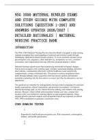 Nsg 3500 Maternal Bundled Exams&NewLine;And Study Guides With Complete&NewLine;Solutions &lbrack;Question 1-200&rsqb; And&NewLine;Answers Updated 2026&sol;2027 &vert;&NewLine;Detailed Rationales &vert; Maternal&NewLine;Nursing Practice Bank
