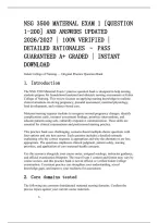 Nsg 3500 Maternal Exam 1 &lbrack;Question&NewLine;1-200&rsqb; And Answers Updated&NewLine;2026&sol;2027 &vert; 100&percnt; Verified &vert;&NewLine;Detailed Rationales &ndash; Pass&NewLine;Guaranteed A&plus; Graded &vert; Instant&NewLine;Download