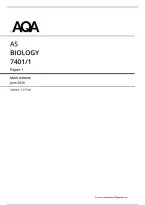 AQA AS Level Biology Paper 1 Mark Scheme 2026