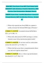 2026 EMT Final Exam Prep EMT Final Study Guide  2026&sol;2027 with Solutions&comma; Practice Questions&comma; EMT  Practice Final Examination &lpar;Multiple Choice&rpar;  &vert; NREMT Exam Prep &vert; Verified Questions & Answers  &vert; Comprehensive EMT Certification Review &vert; Graded  A&plus; 