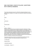 Nsg 1520 Exam 2 South College Questions With Verified Answers