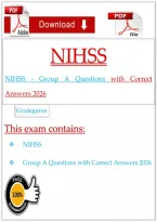 NIHSS - Group A Questions with Correct Answers 2026&NewLine;
