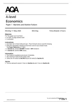 AQA A Level Economics Paper 1 Markets and Market Failure 2026