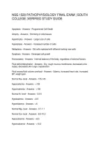 Nsg 1520 Pathophysiology Final Exam South College Verified Study Guide