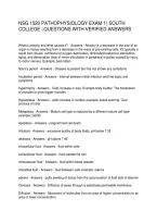 Nsg1520 Pathophysiology Exam 1  South College  Questions With Verified Answers