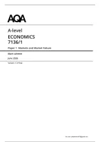 AQA A Level Economics Paper 1 Markets and Market Failure Mark Scheme 2026