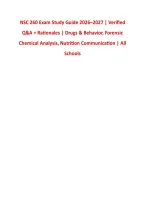 NSC 260 Exam Study Guide 2026&ndash;2027 &vert; Verified Q&A &plus; &NewLine;Rationales &vert; Drugs & Behavior&comma; Forensic Chemical &NewLine;Analysis&comma; Nutrition Communication &vert; All Schools 
