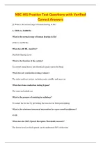 NBC-HIS Practice Test Questions with Verified&NewLine;Correct Answers